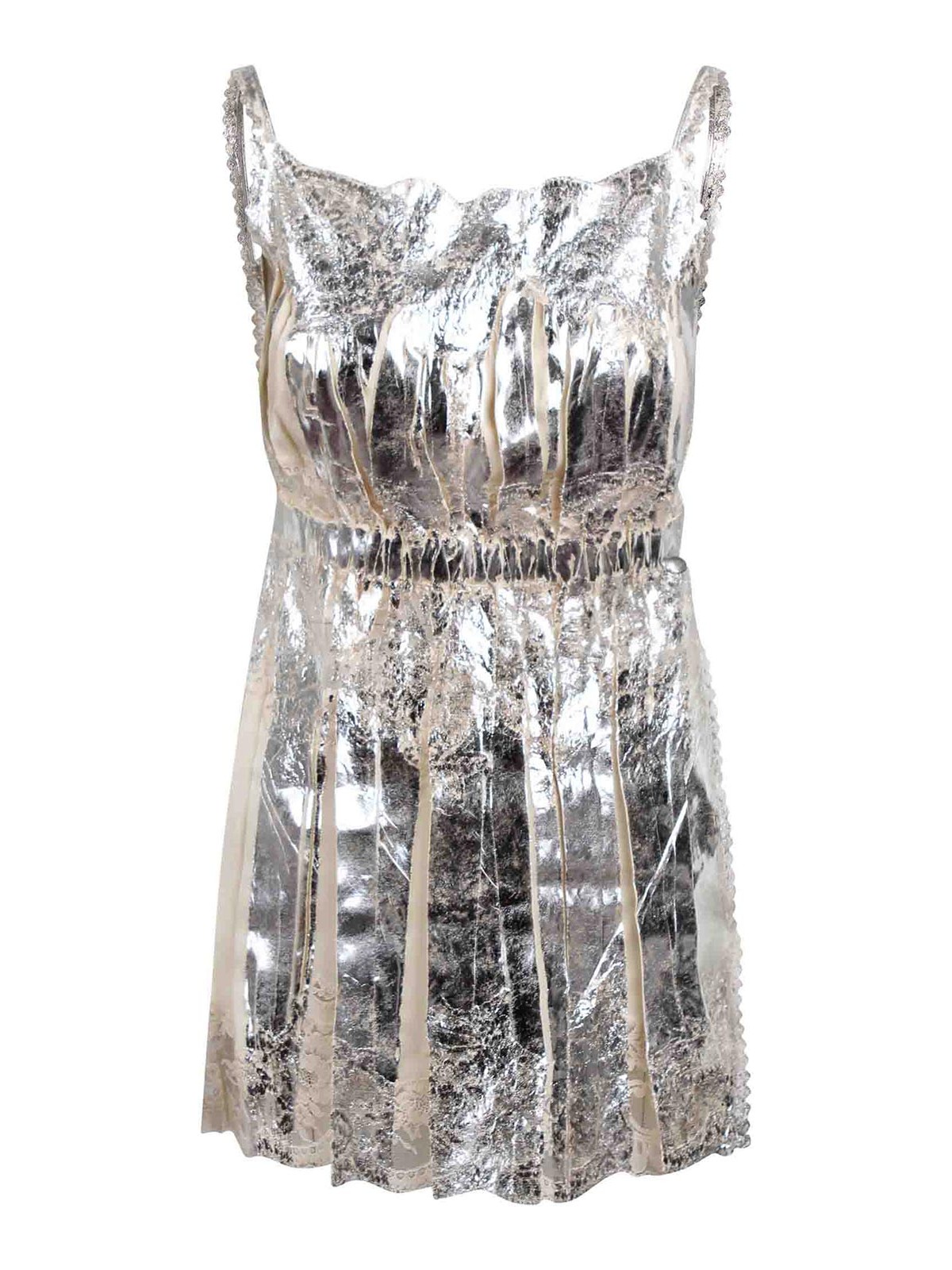 Laminated Pleated Satin Top