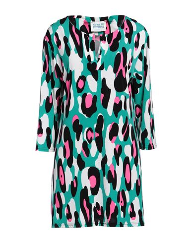 Woman Mini dress Green Size 6 Polyester, Elastane