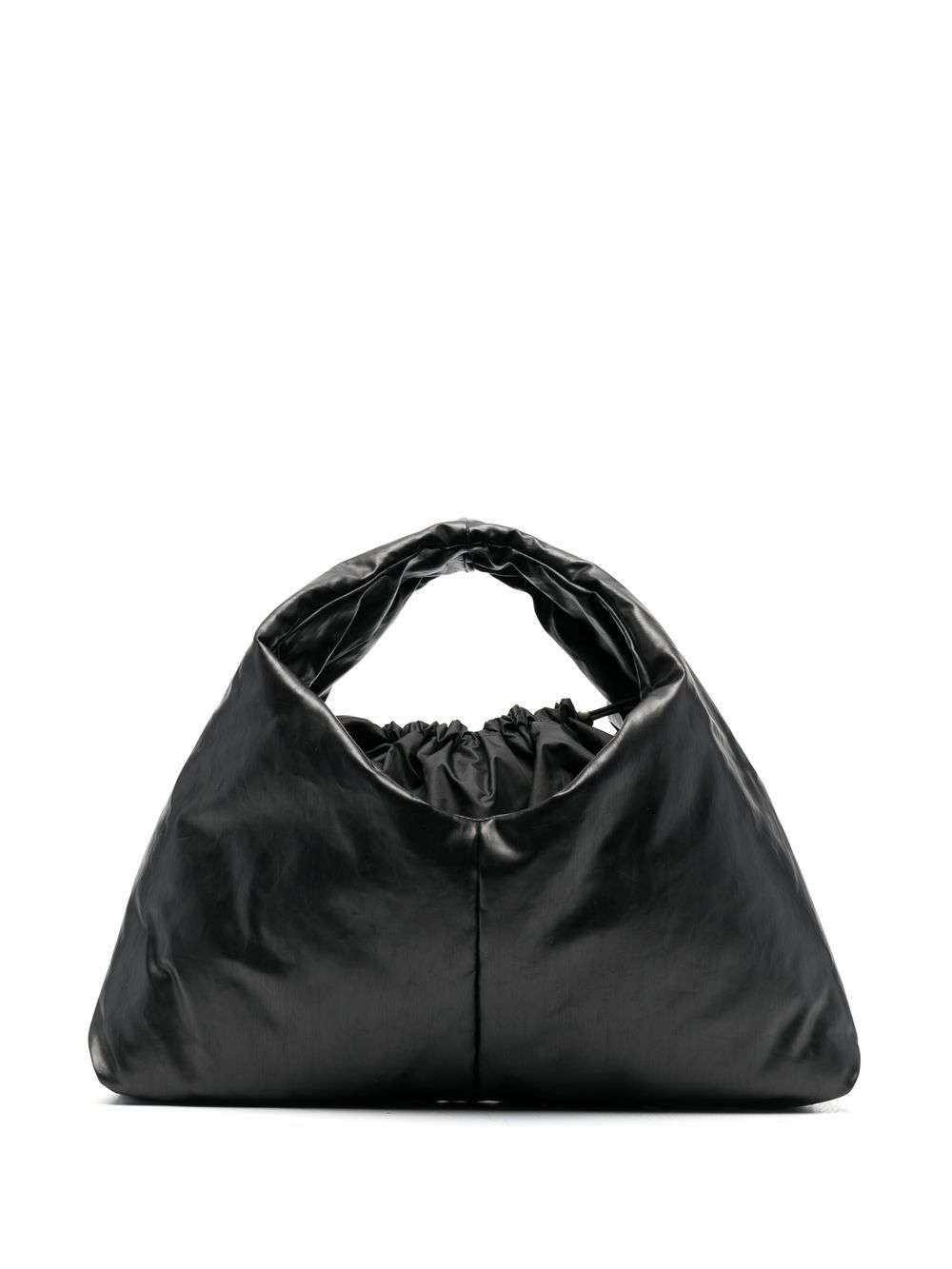 Anchor drawstring shoulder bag - Black