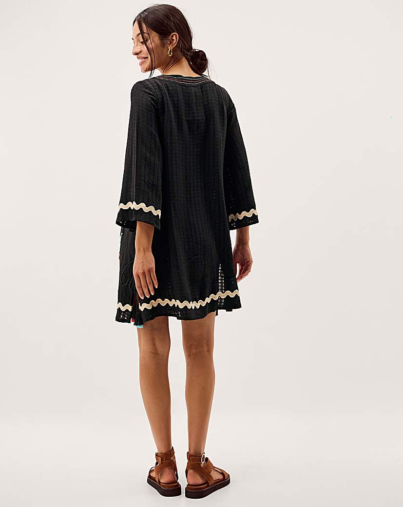 Monsoon Bonnie Embroidered Mini Kaftan