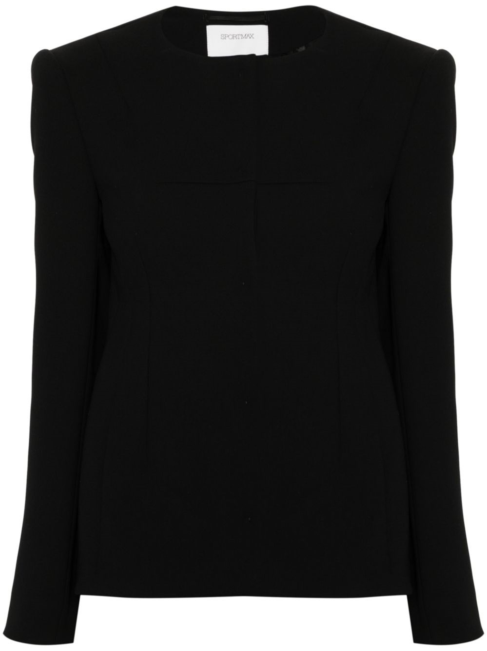 - Tailored Collarless Jacket