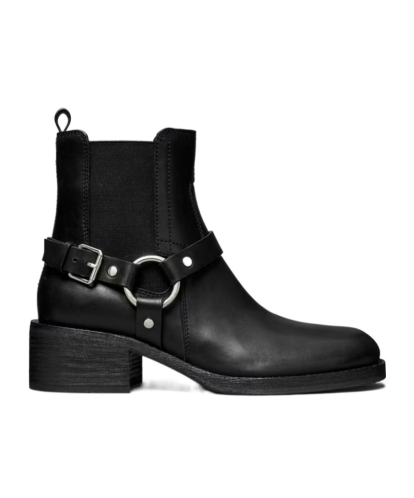 Buckle-strap ring detail boots