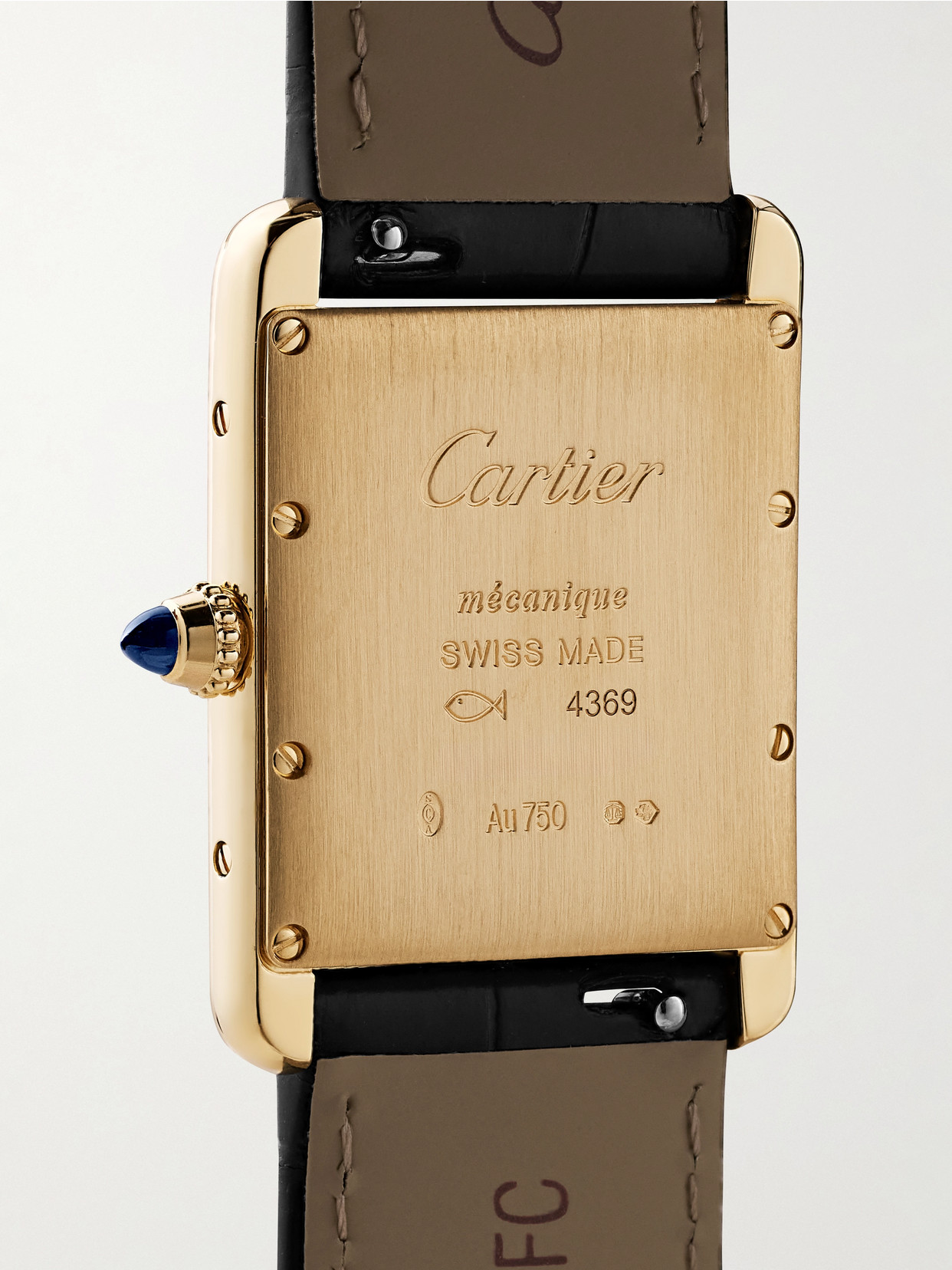 Tank Louis 33.7mm Medium 18-karat Gold And Alligator Watch - One size