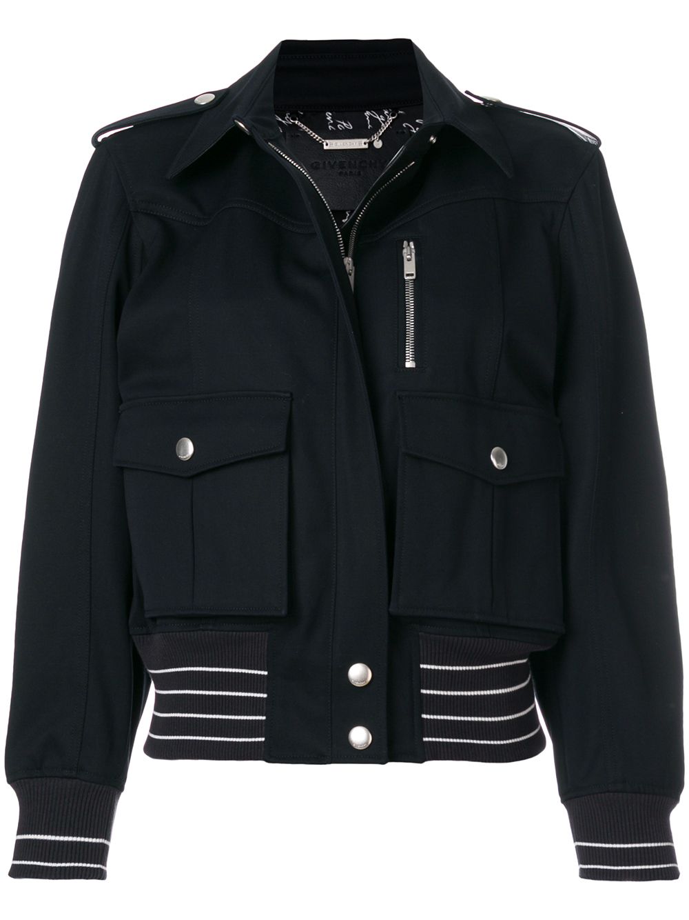 Zipped fitted jacket - Blue