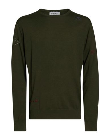 Man Sweater Dark green Size 46 Merino Wool, Acrylic