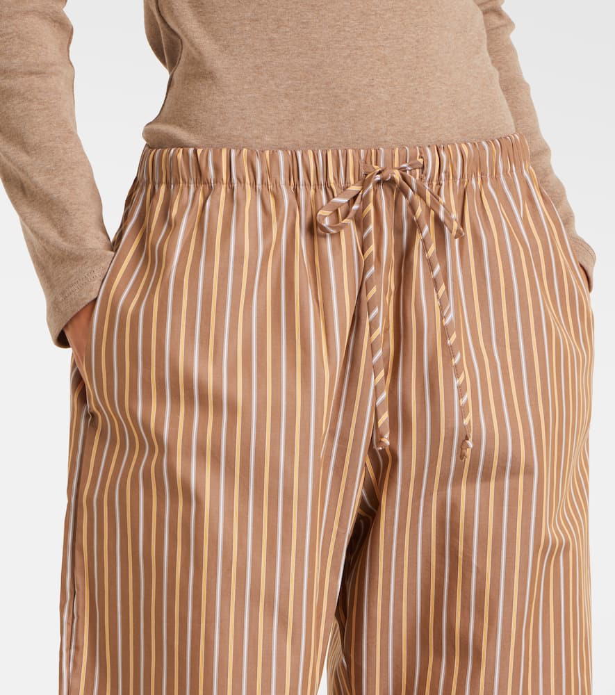 Yoshi cotton-blend twill wide-leg pants