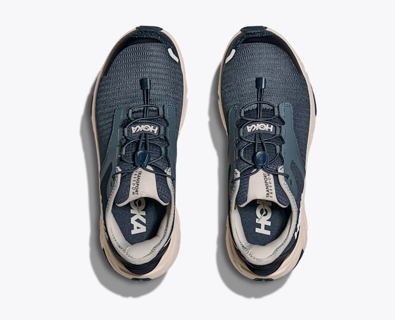 HOKA Transport Freedom Shoes in Varsity Navy/Alabaster
