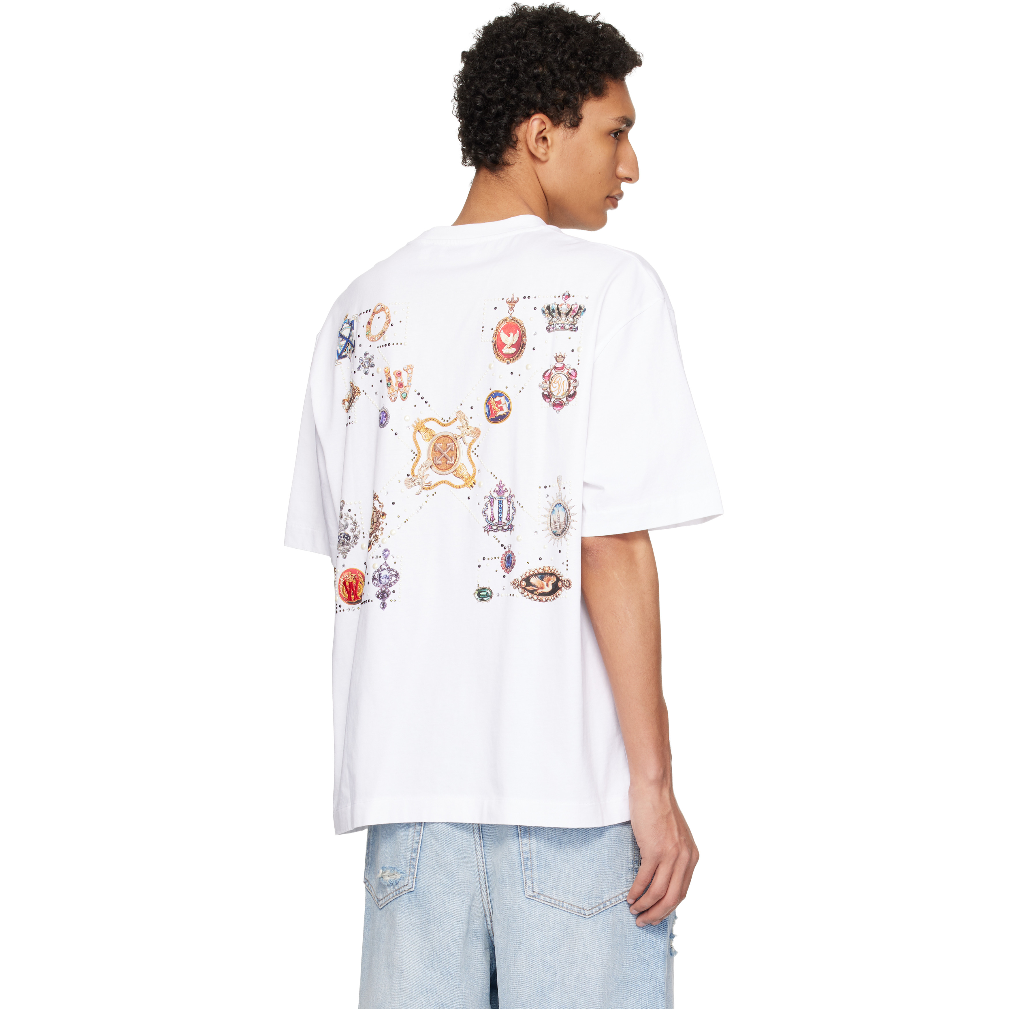 White Jewel Arrow Skate T-shirt