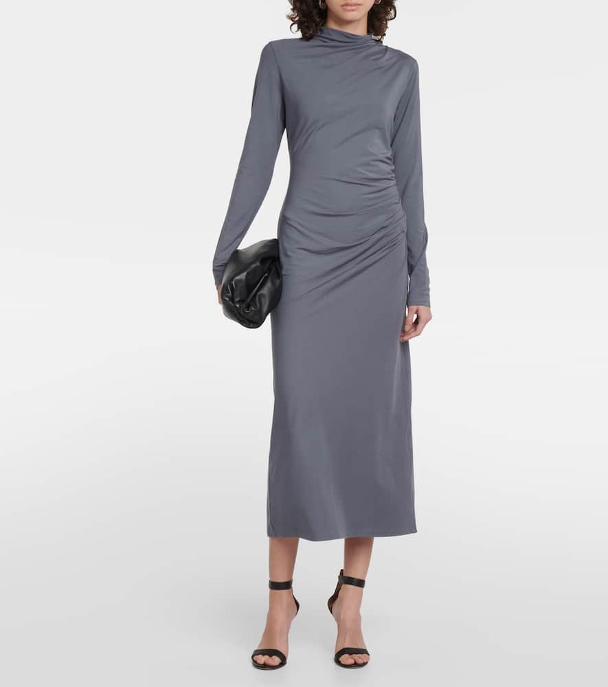 Vince Ruched jersey midi dress