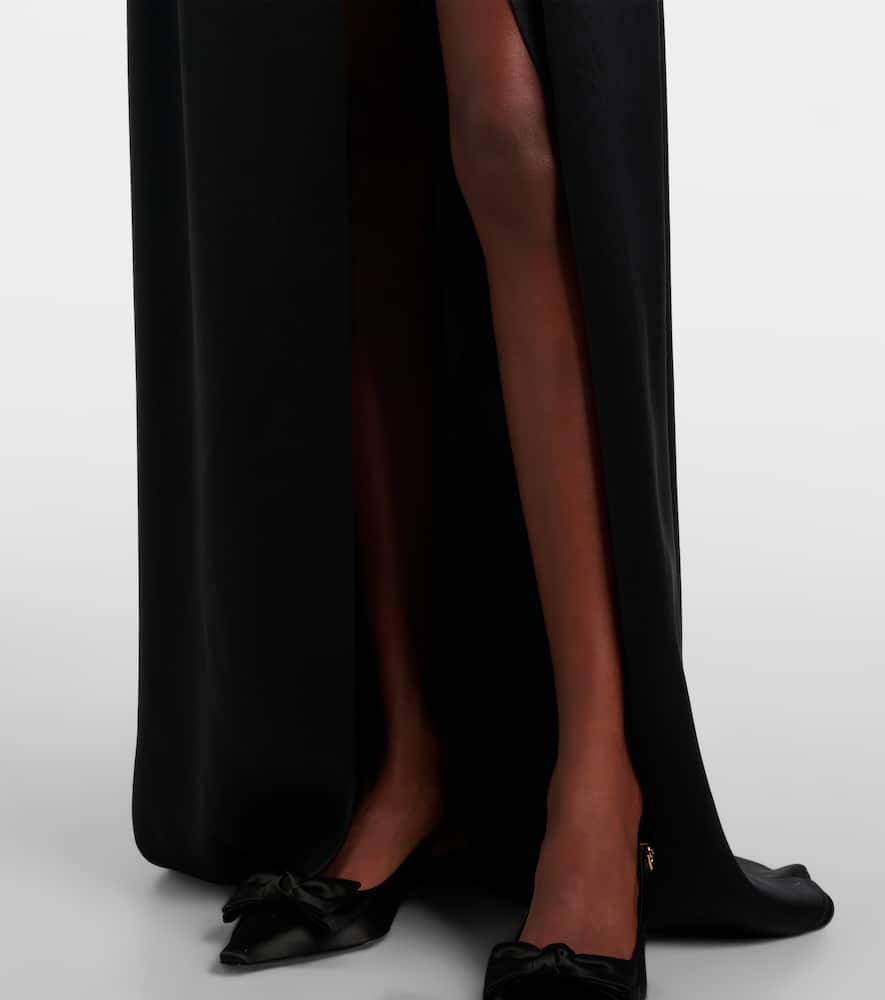 Silk satin maxi skirt