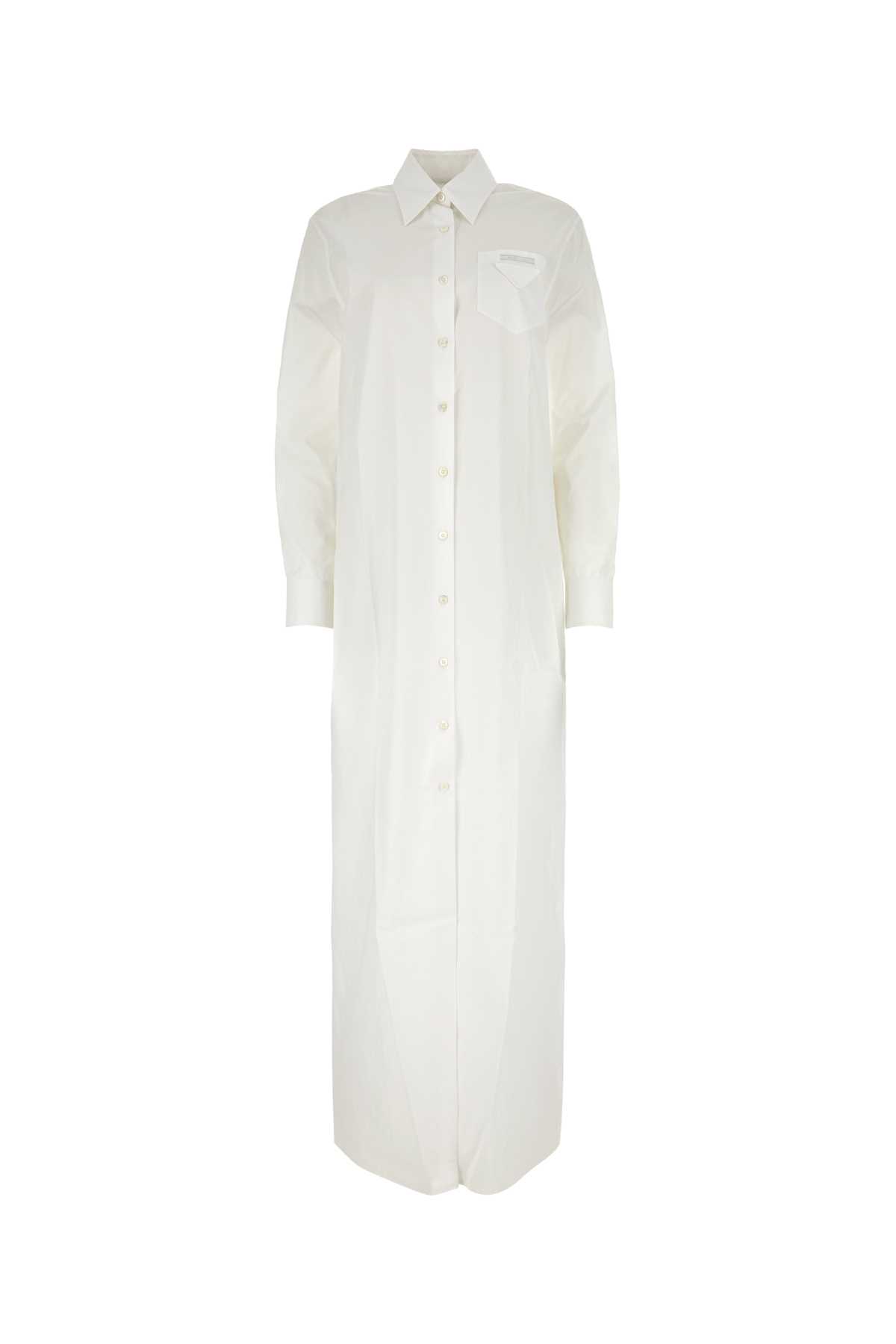 White Cotton Shirt Dress