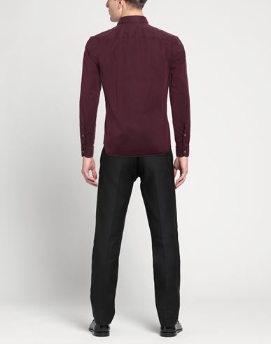 Washed Man Shirt Burgundy Size 16 Cotton
