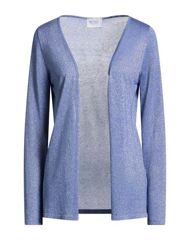 Woman Cardigan Blue Size M Viscose, Polyamide, Polyester