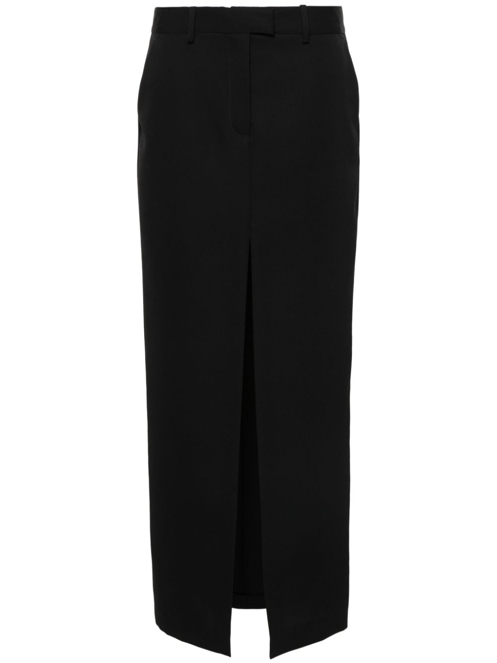 Wool midi skirt - Black