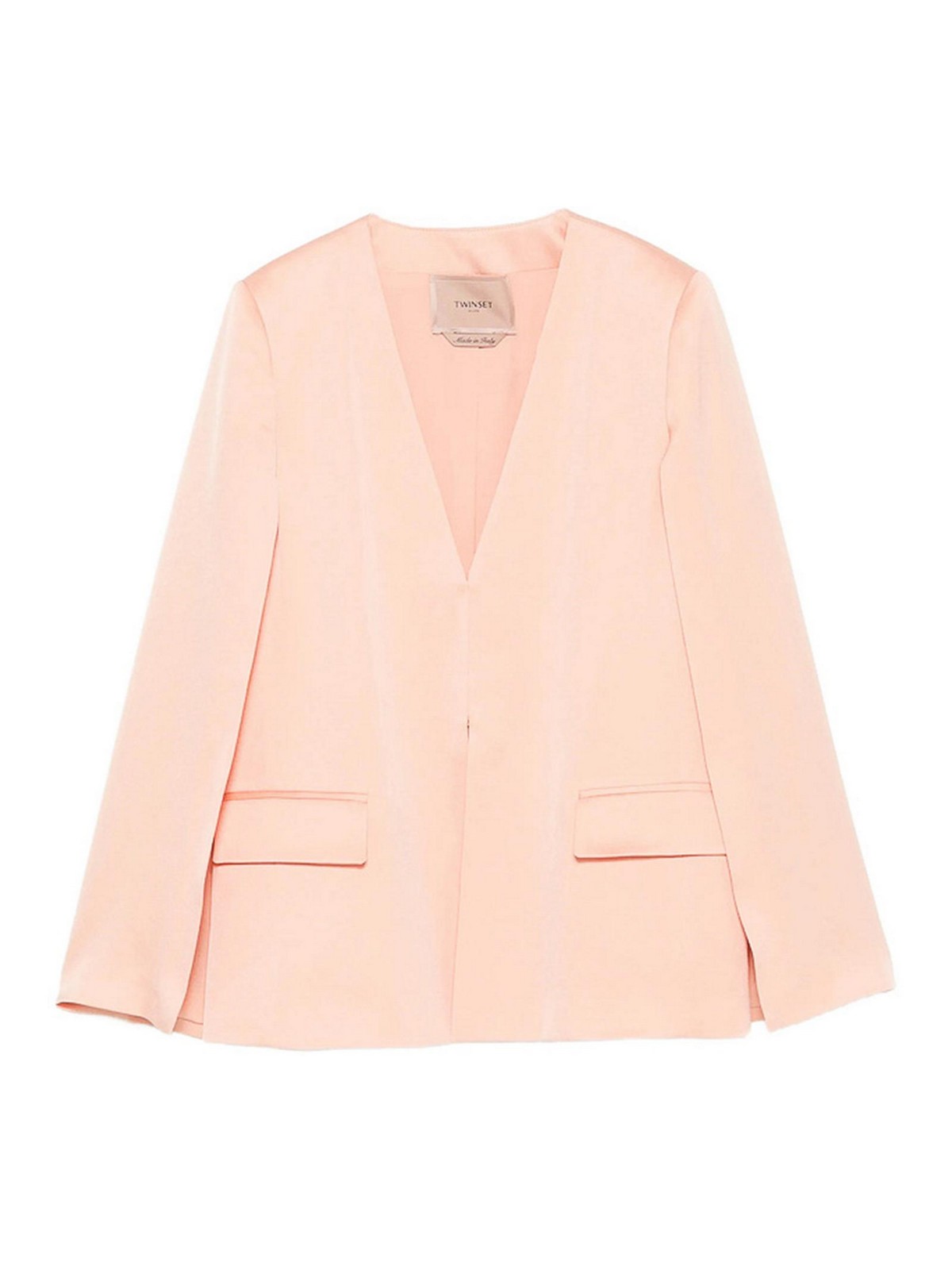 V-neck Pockets Blazer