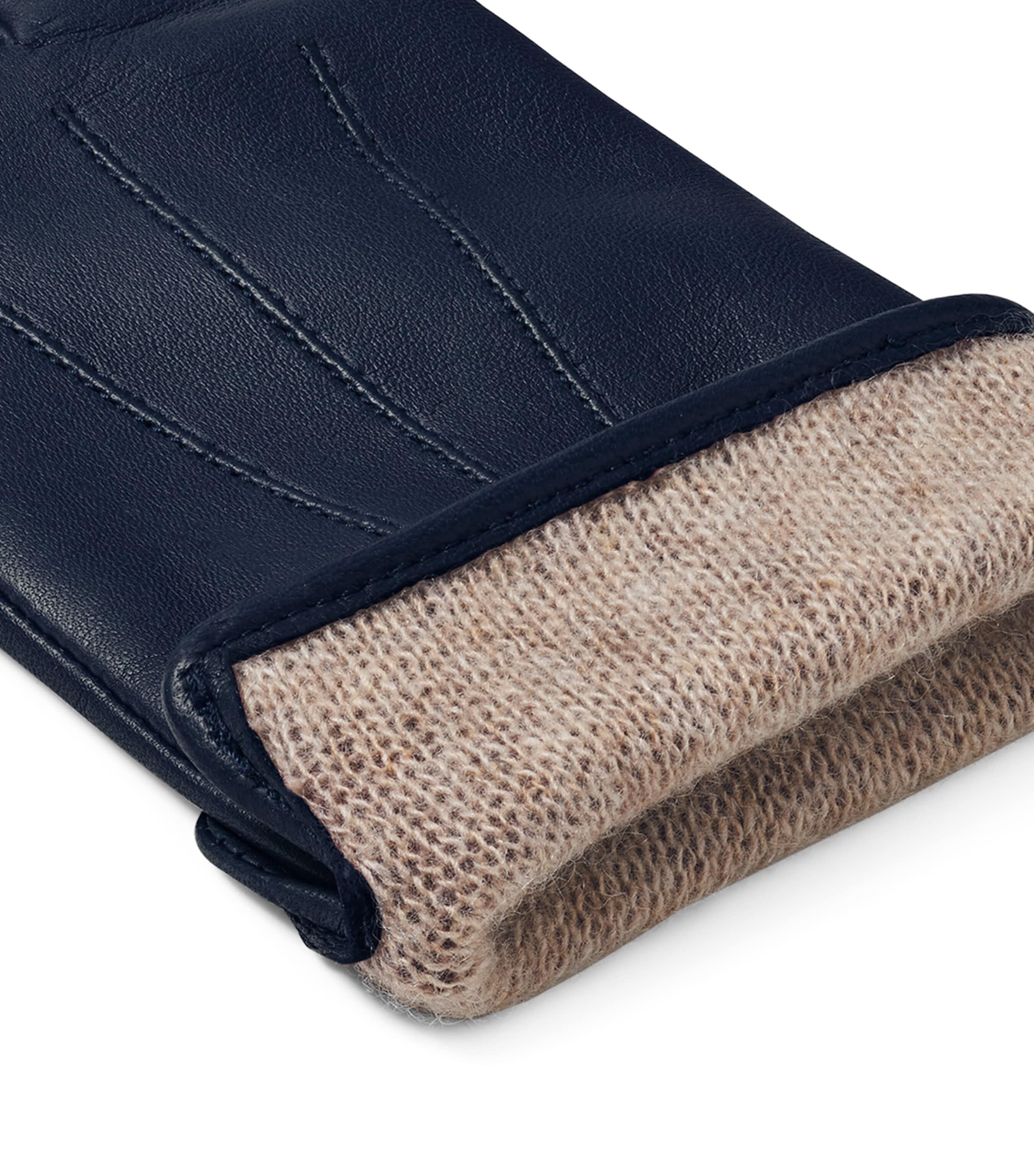 Wool-Cashmere Lined Leather Gloves