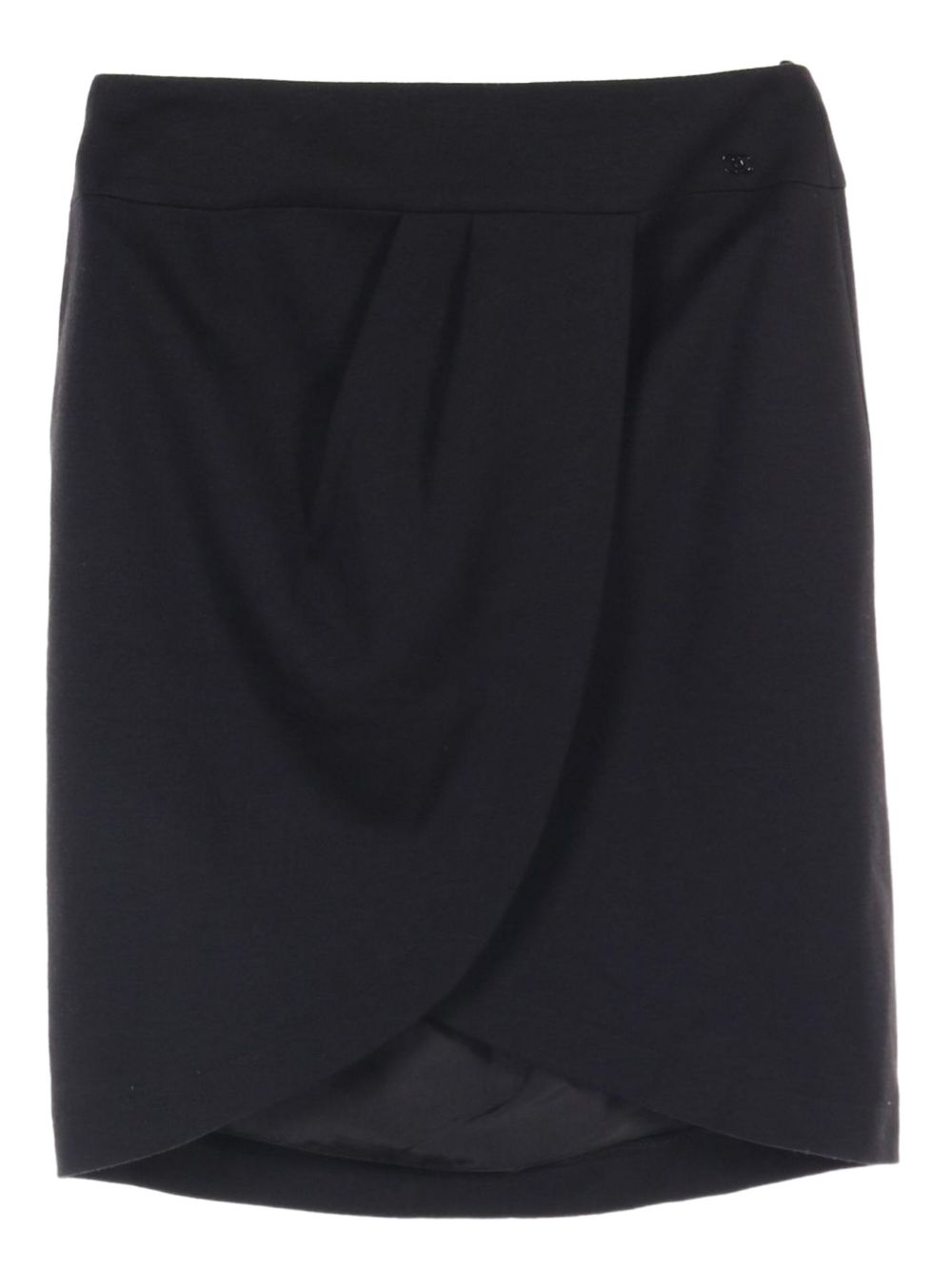 CHANEL Pre-Owned 1986-1988 wool skirt - Black