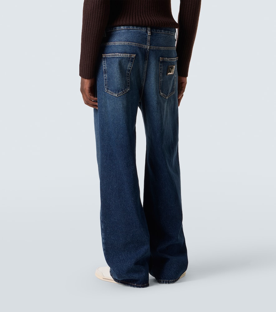 Low-rise wide-leg jeans