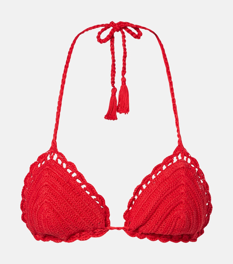 Crochet cotton bikini top