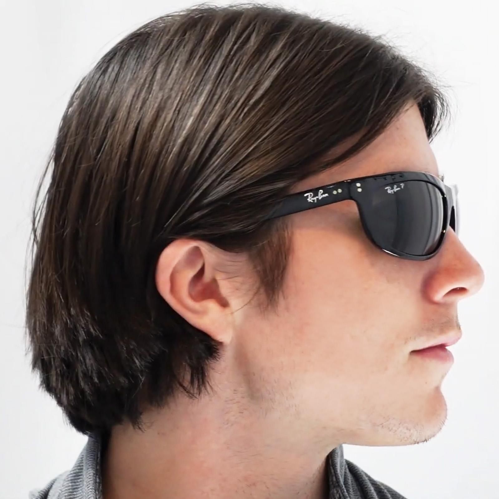 Ray-Ban Man Sunglass RB4089 Balorama -  Frame color: Black, Lens color: G-15 Green