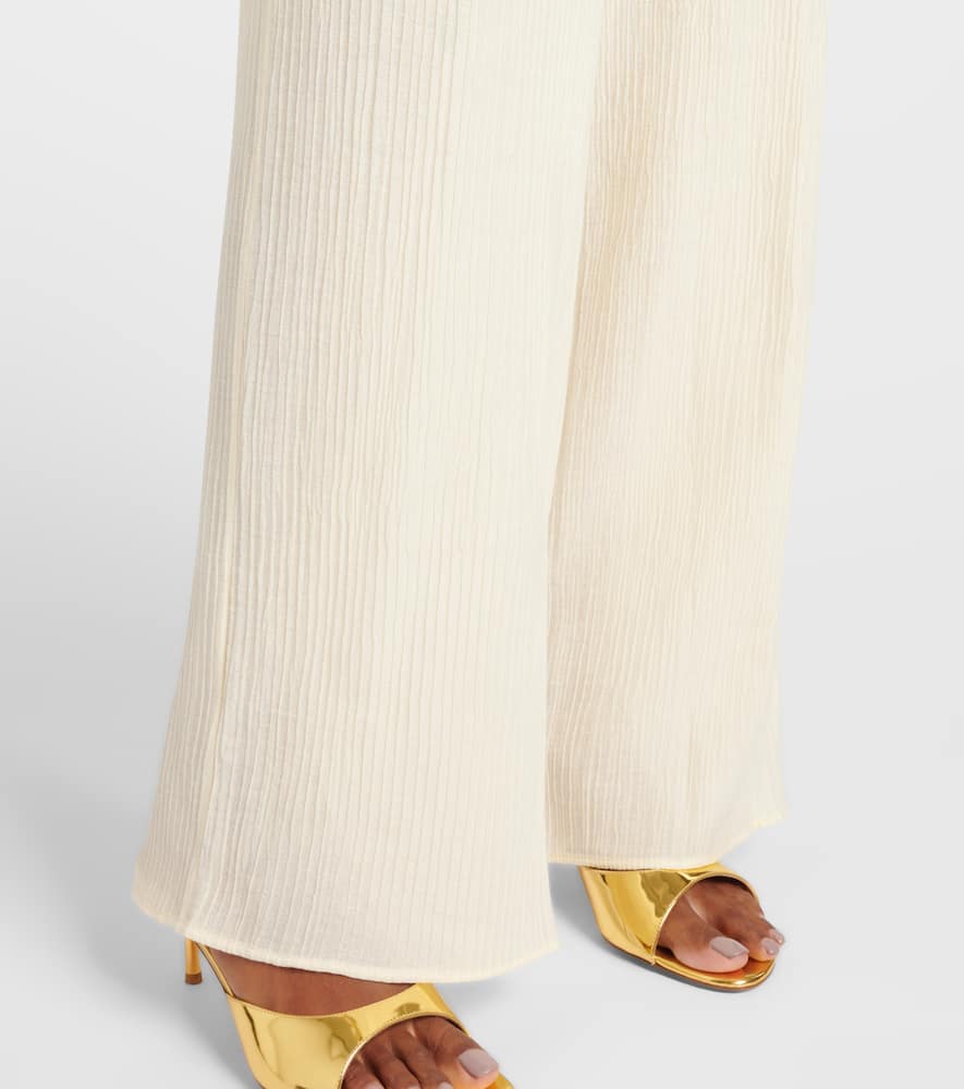 Zoagli cotton and silk-blend straight pants