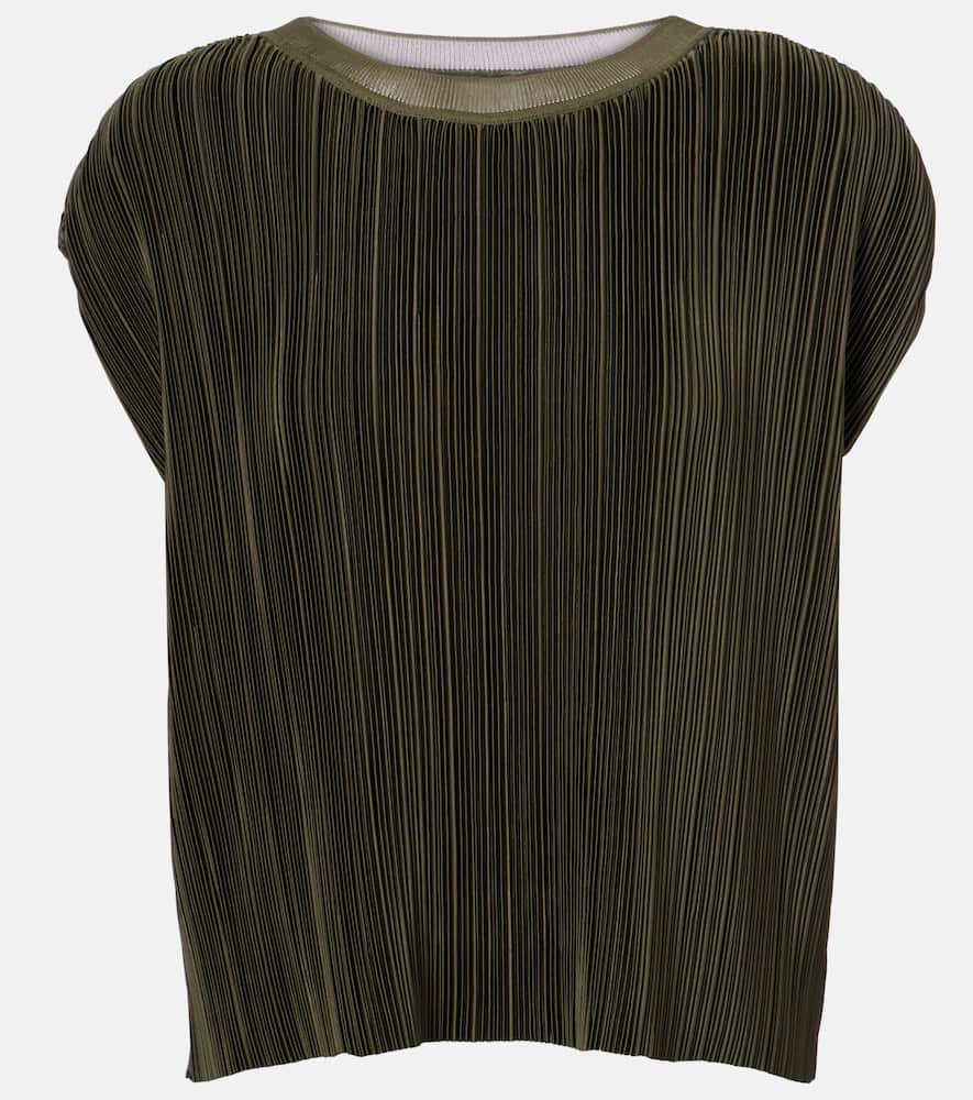Cedre plissé satin top