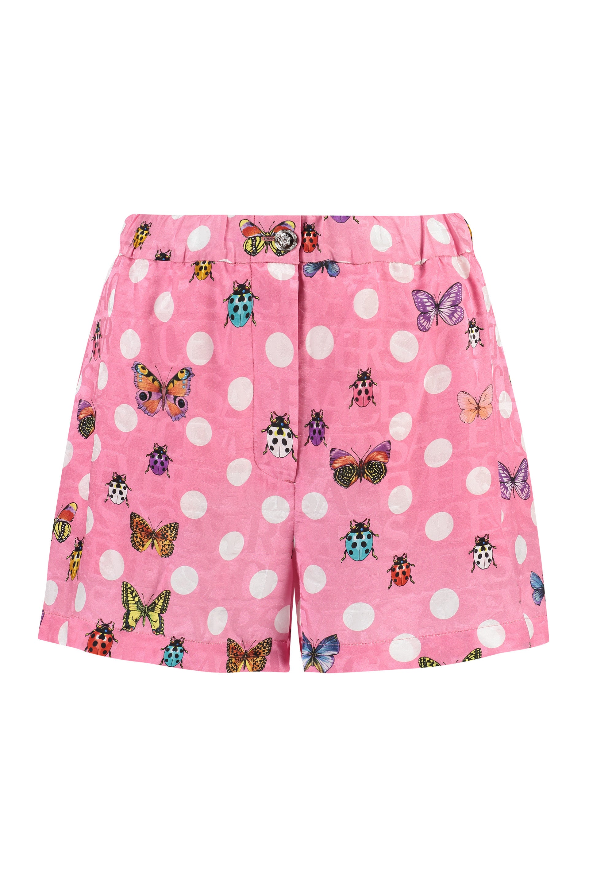 Butterflies-print Silk-blend Shorts