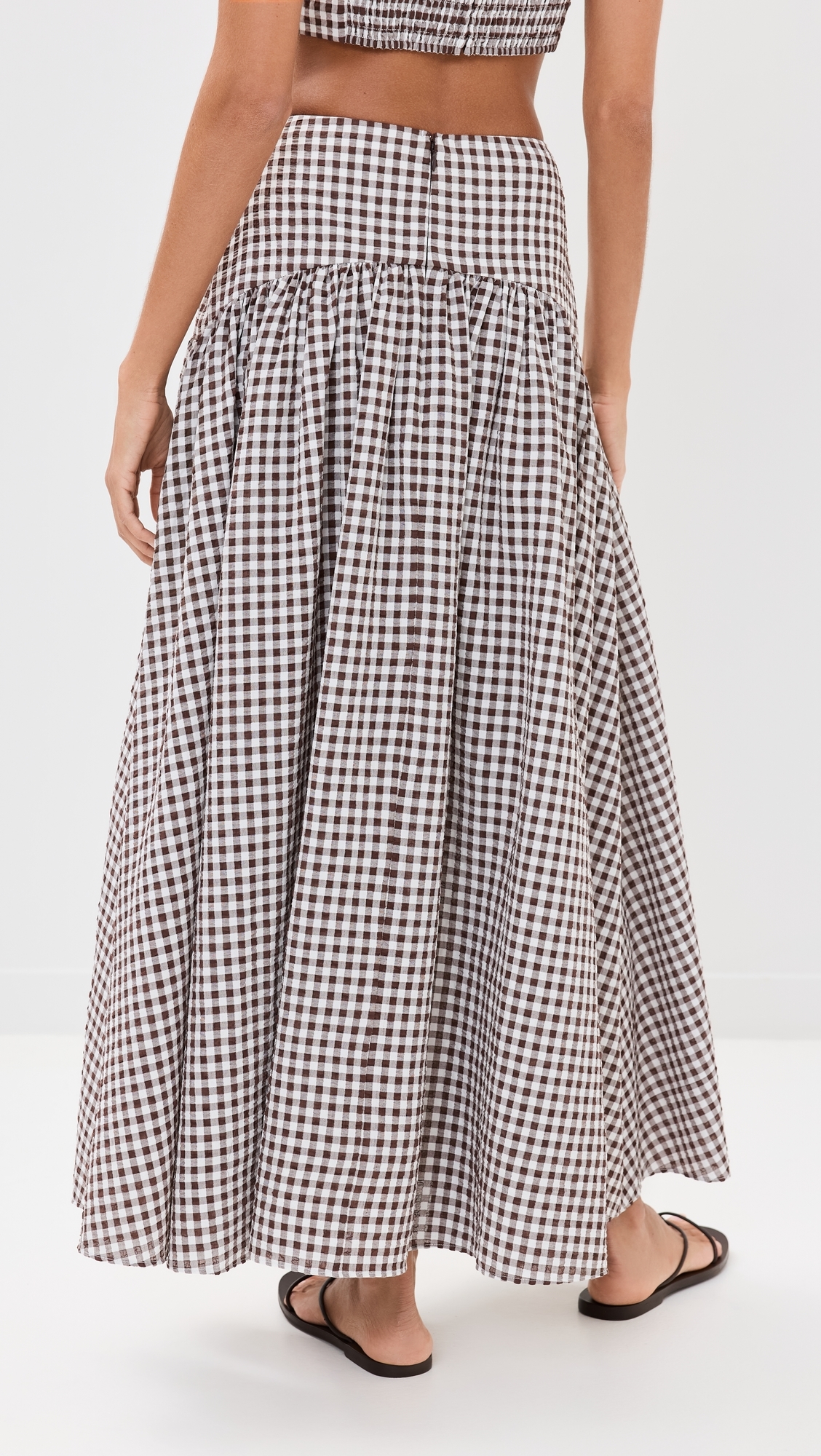 Procida Skirt Dark Chocolate Gingham