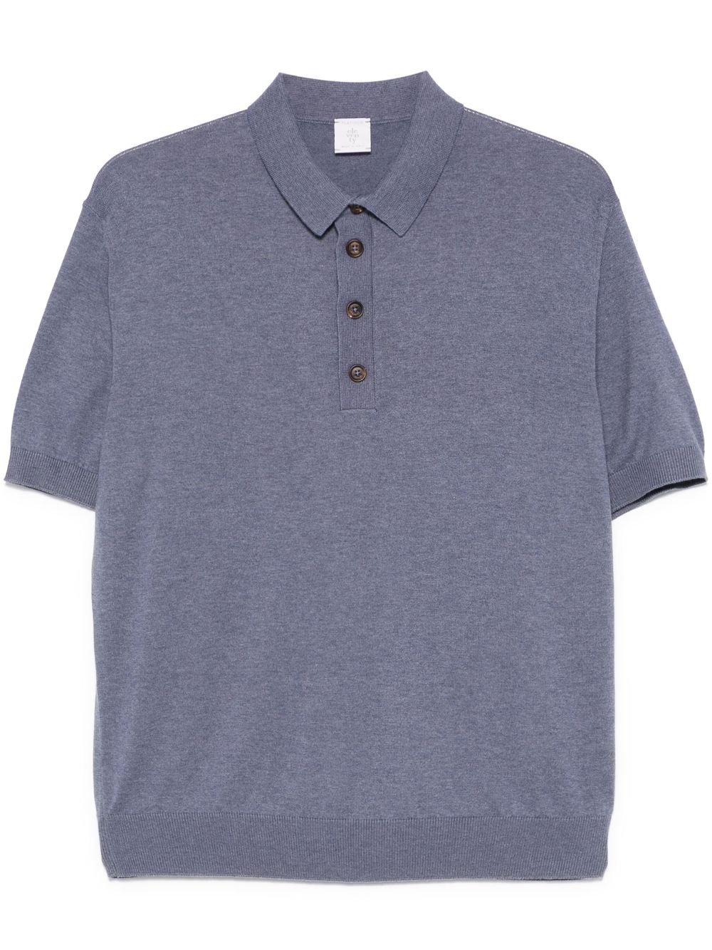 Fine-Knit Cotton-Cashmere Polo Shirt — Blue