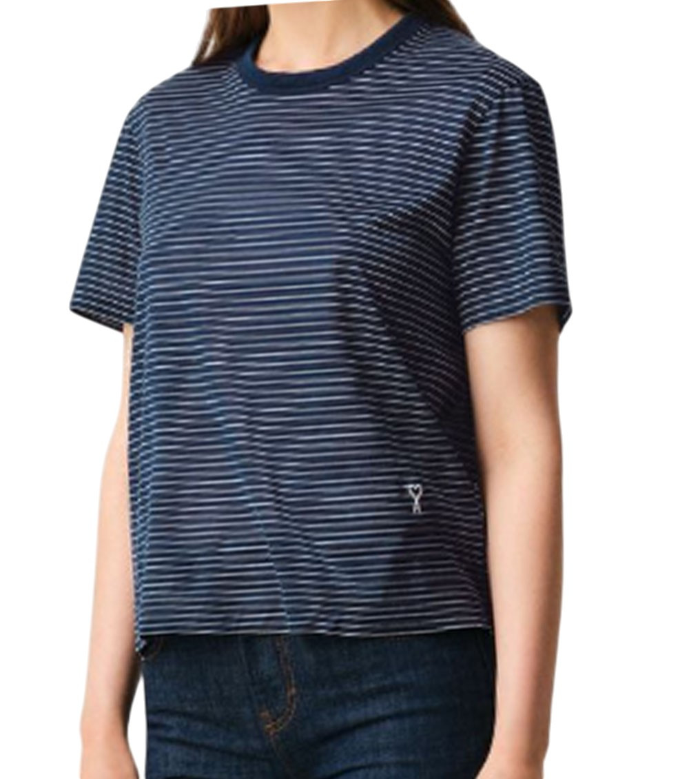 Blue Stripes Crew Neck T-Shirt