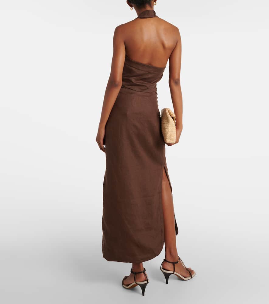Jerry linen midi skirt