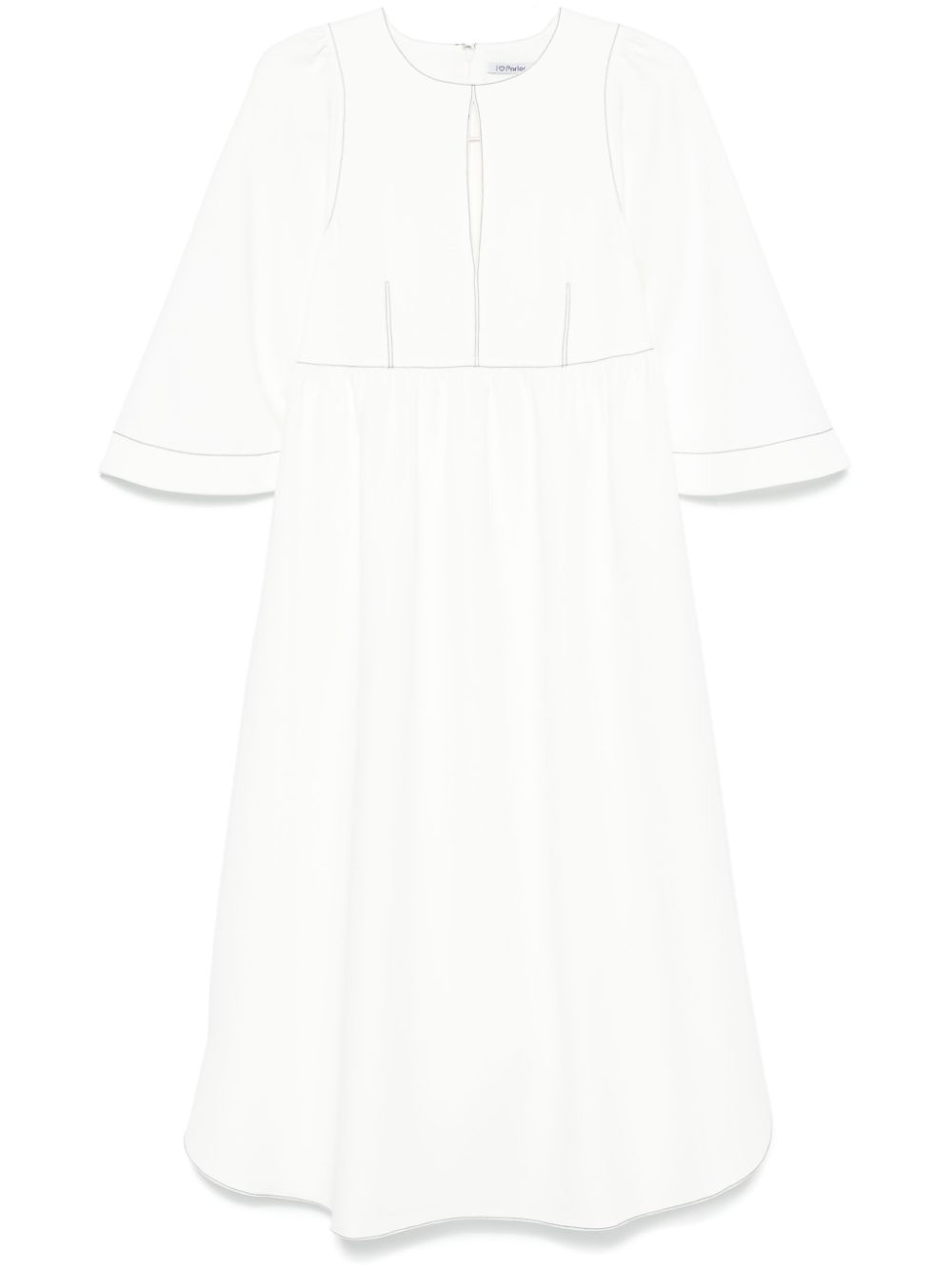 Cut-out midi dress - White