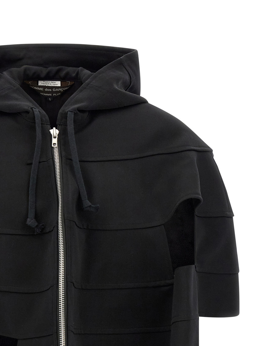Black Solid Hood Jacket