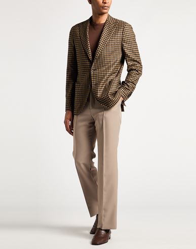Man Blazer Light brown Size 40 Wool