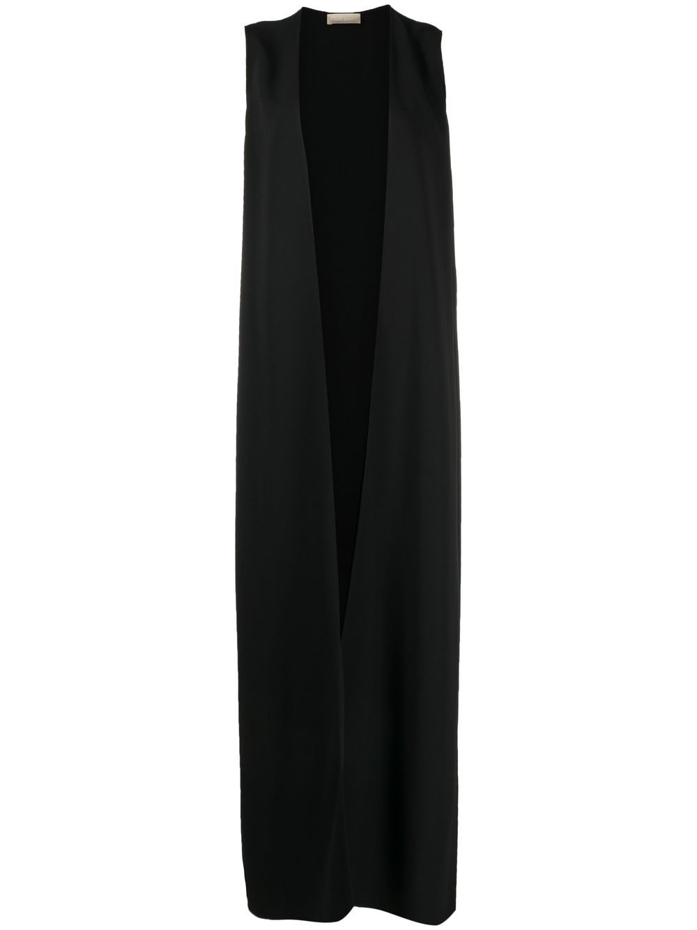 Maxi open-front gilet - BLACK