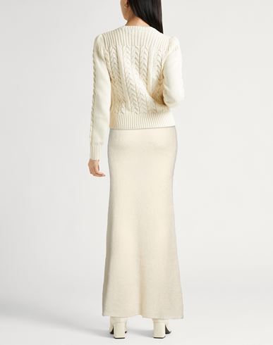Woman Maxi skirt Ivory Size M Mohair wool, Polyamide, Virgin Wool