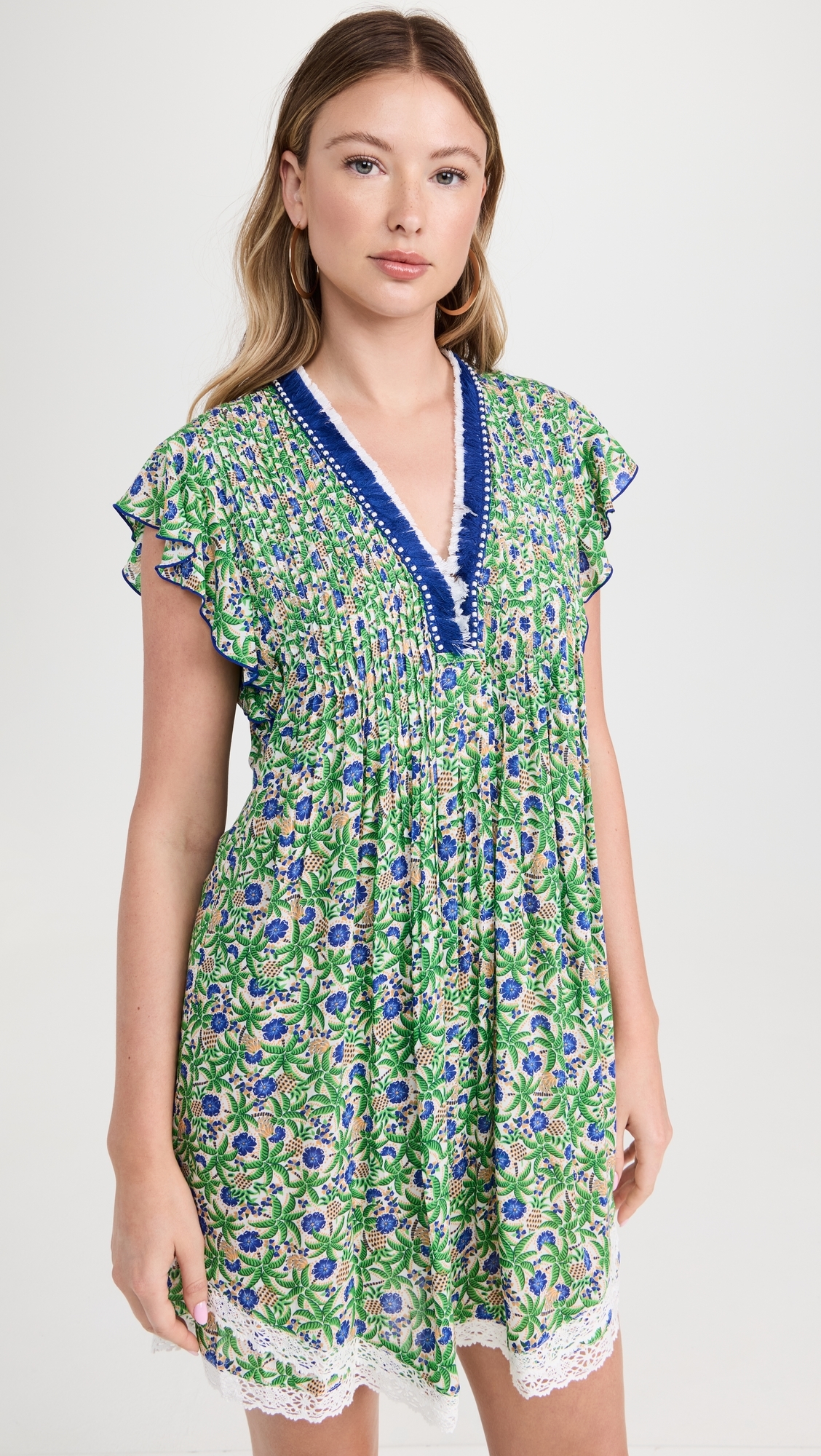 Sasha V Mini Dress Blue Honolulu