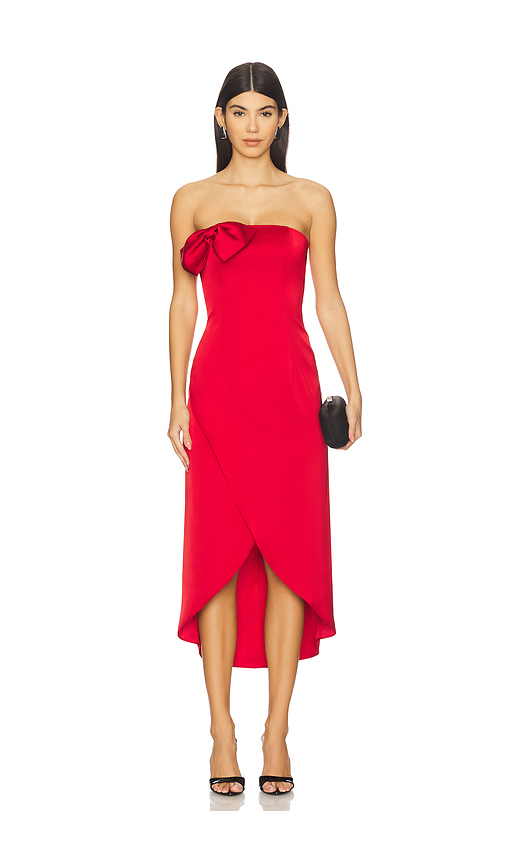 KIKA VARGAS Almaz Dress in Red. 0. Also