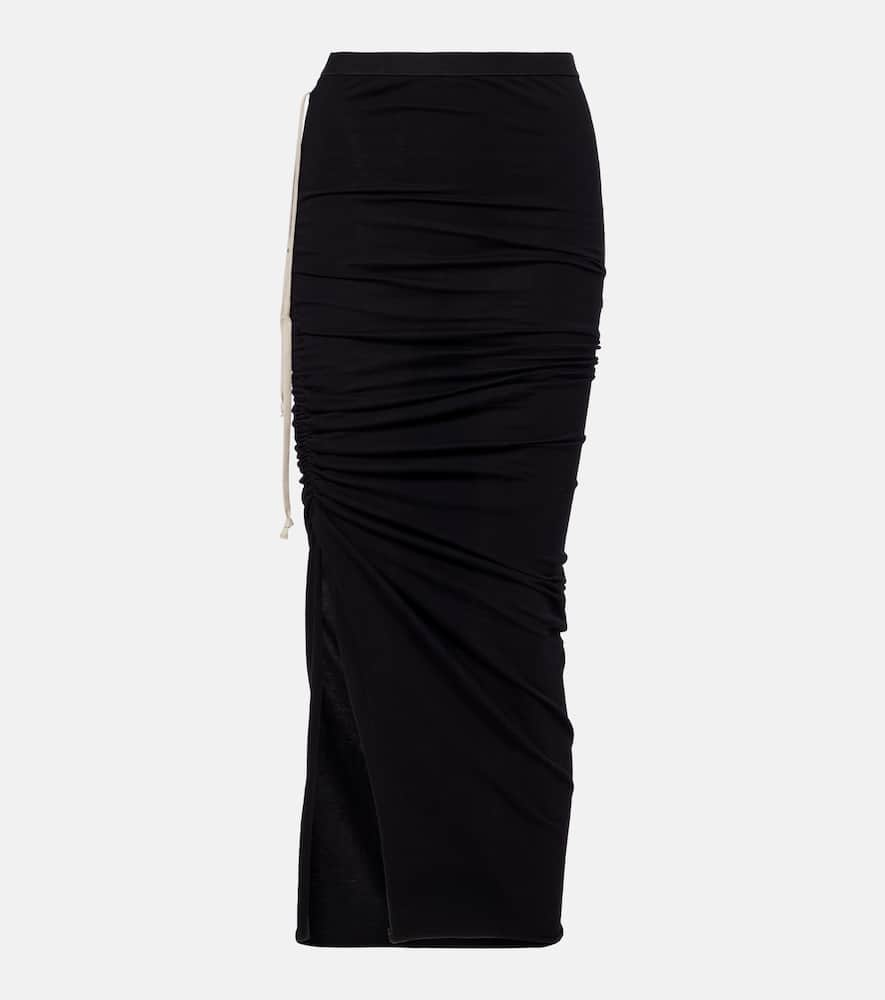 Edfu cotton jersey midi skirt