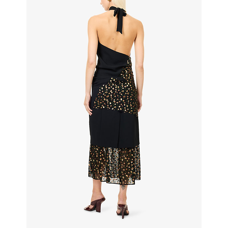 Womens Carfys Embroidered Crepe Top