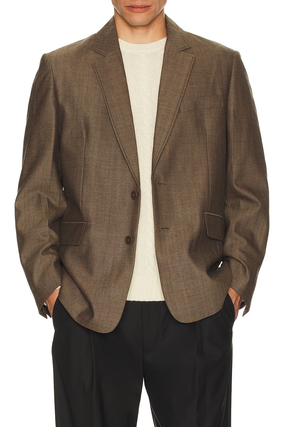 Percival Grounds Tailored Blazer in Brown. - 40 also