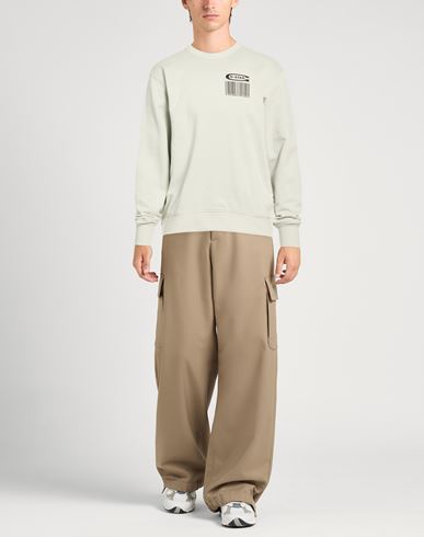 Man Sweatshirt Light green Size L Organic cotton, Elastane