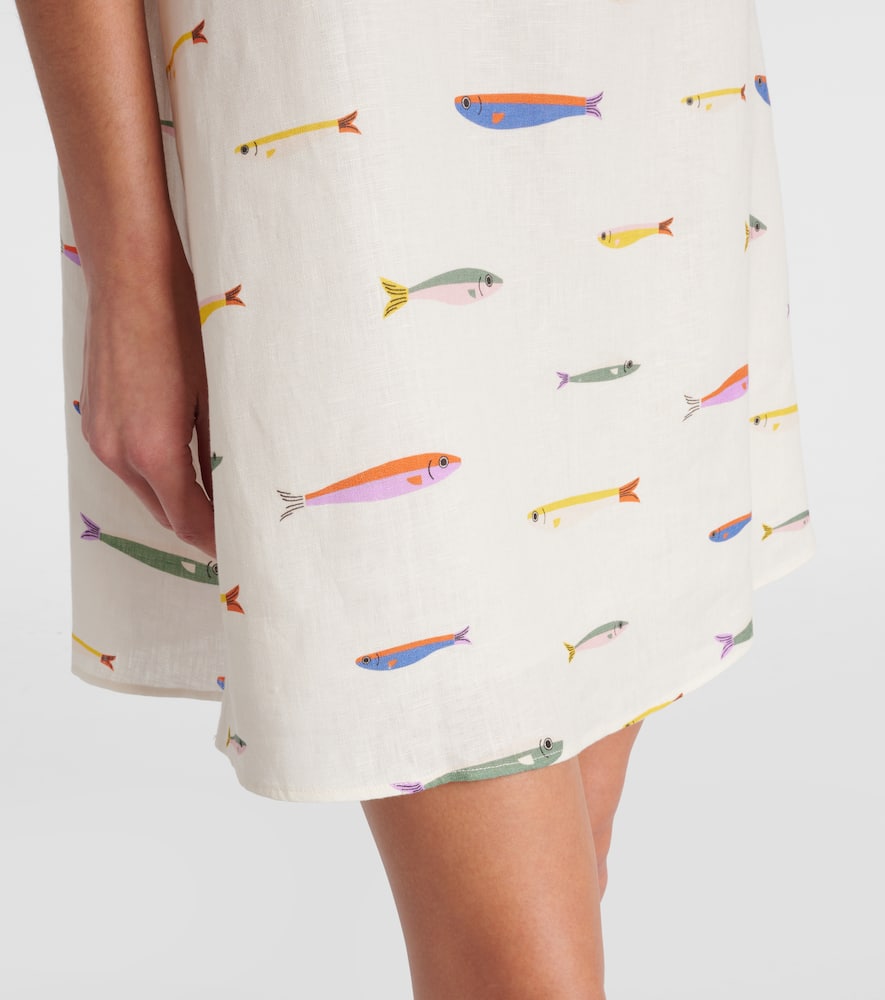 Staud Laura printed cotton minidress