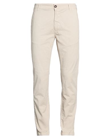 Man Pants Beige Size 40 Cotton, Elastane