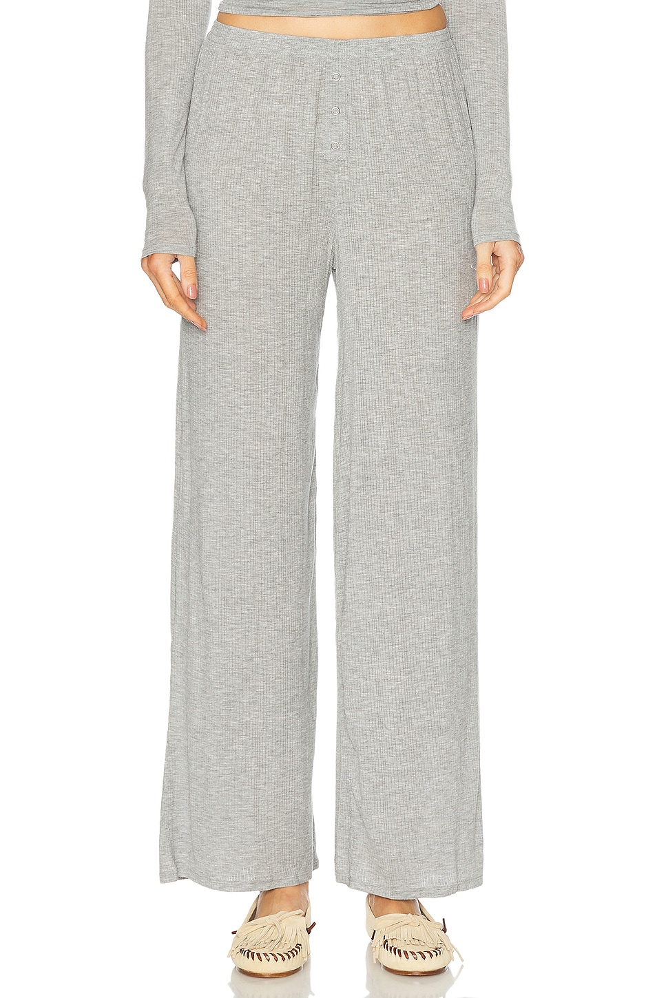 Negative Underwear Whipped Track Pant in Heather Grey - Light Grey. S also in XS, M
