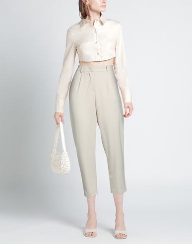 Woman Pants Ivory Size 4 Polyester, Viscose, Elastane
