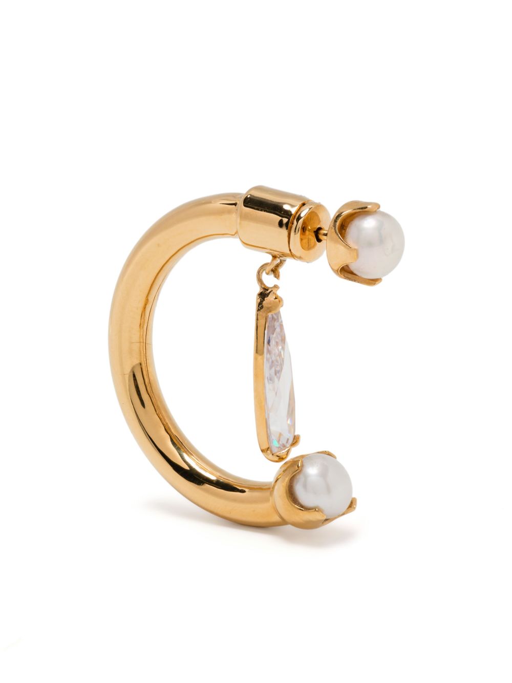 Alan Crocetti pearl fantasy clear drip earring - Gold