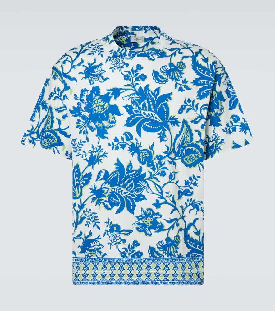 Floral cotton jersey T-shirt