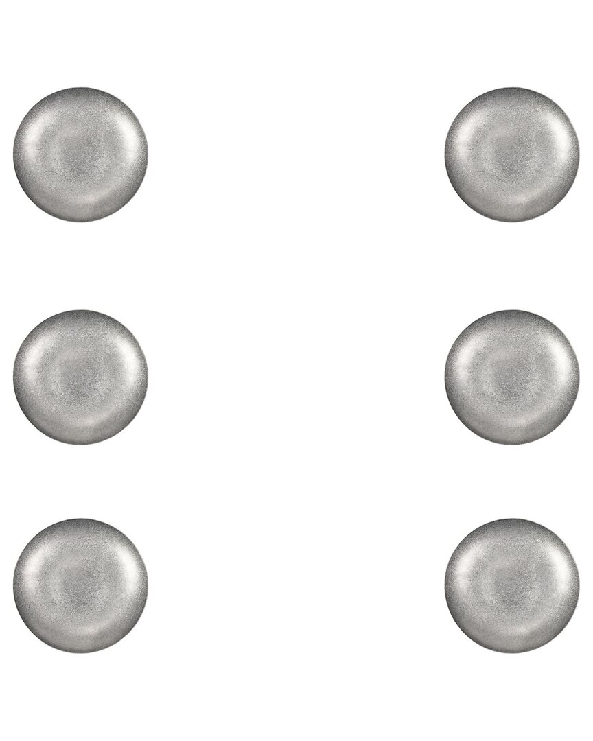 Set of 6 Moab Stainless Steel Coupe Dinnerware: 5in Round Plate