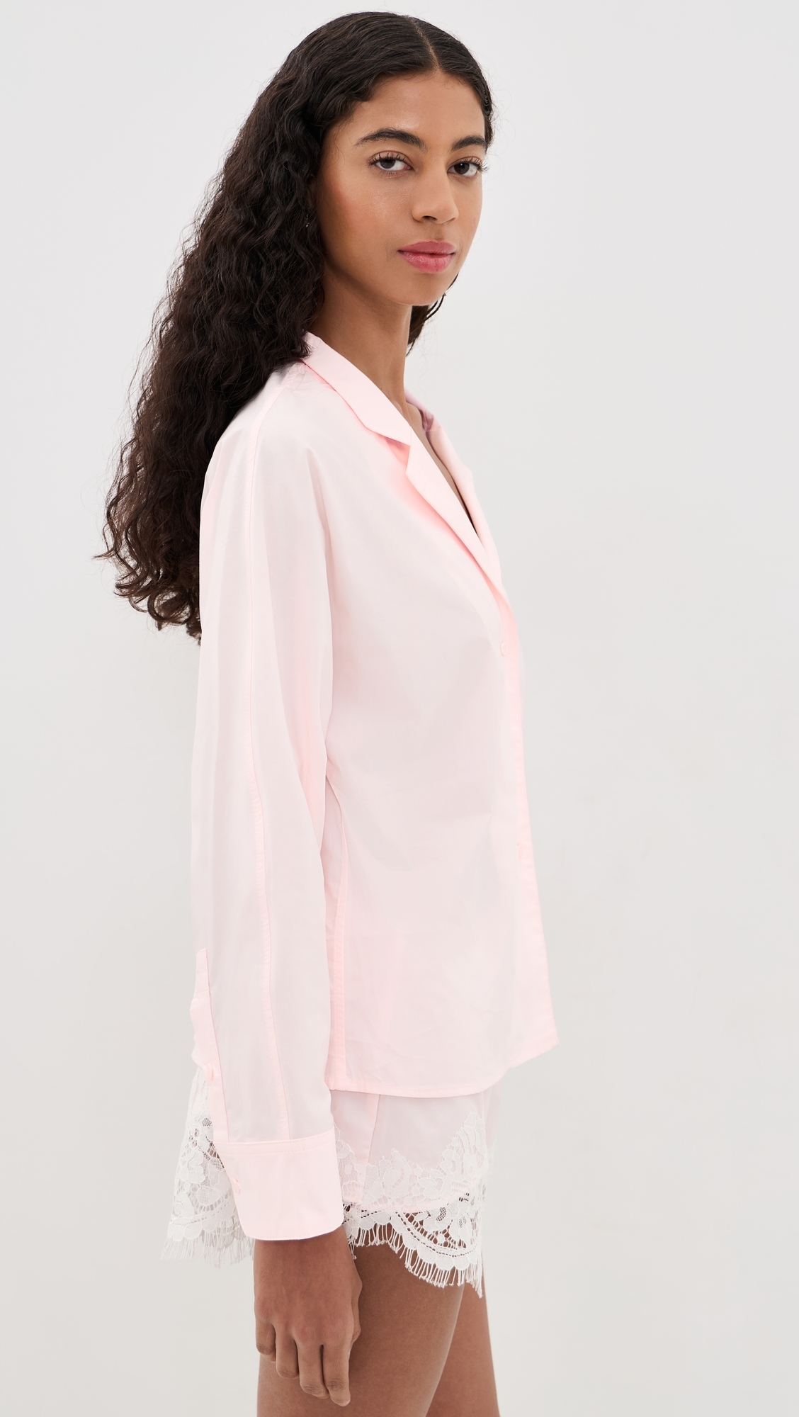 Dakota Button Down Shirt Baby Pink